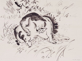 Chat dans l'Herbe, A. Masson, 1954.