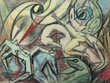 La Mort des Amazones, A. Masson, 1933.