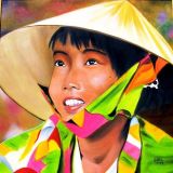 oeuvre de l'artiste Ginou : Sourire du Vietnam