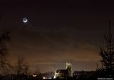 oeuvre de l'artiste Patrick Astronomie : Cathédrale de Meaux et la lune 3