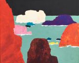 Oeuvre marine abstraite, Ouessant - Artiste JOUVE Valérie