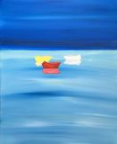 Oeuvre 3 barques - Artiste JOUVE Valérie