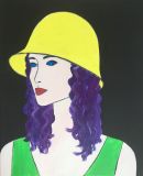 Oeuvre la femme au chapeau jaune - Artiste JOUVE Valérie