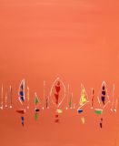 Oeuvre marine mandarine - Artiste JOUVE Valérie