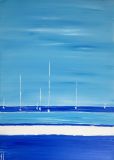 Oeuvre voiliers au mouillage 4 - Artiste JOUVE Valérie