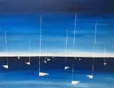 Oeuvre voiliers au mouillage 6 - Artiste JOUVE Valérie