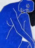 oeuvre de l'artiste JOUVE Valérie : nu bleu cobalt