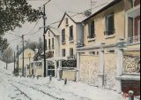 oeuvre de l'artiste Elyes : Avenue des Fleurs sous la neige