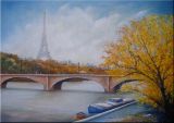 oeuvre de l'artiste BRUNI Eric : Bord de Seine à Paris - Tableau paysage