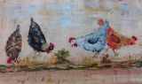 oeuvre de l'artiste CARRETIER Nicole : Les poules