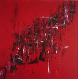 Abstrait rouge et noir