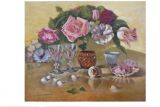oeuvre de l'artiste Etsuko Migii : Fleurs sur table
