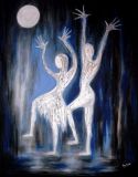 oeuvre de l'artiste Maa Subrini : Danse à la lune