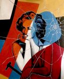 oeuvre de l'artiste MargÓ : Crise en thème