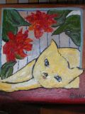 oeuvre de l'artiste H.Bancel : LE CHAT GLISSANT