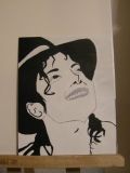 oeuvre de l'artiste Cris R. : Portrait de Mickael Jackson
