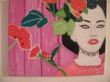 Geisha aux Pivoines Rouges